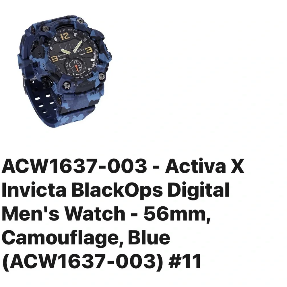 Invicta BlackOps Digital Watch - Blue Camouflage
